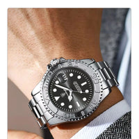 POEDAGAR Business Luxury Man Watch Luminous Waterproof Date Stainless Steel Men Watch High Quality Military Men's Quartz Watches