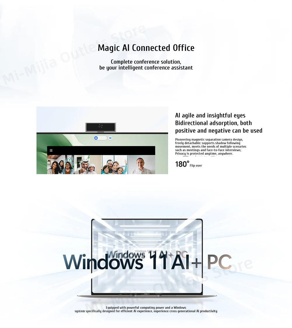 Honor MagicBook Art 14 Snapdragon Edition 1kg Ultra Thin Laptop X Elite 32G 1T 3.1K Eye Screen Notebook