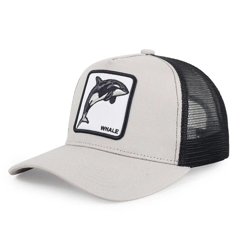 2025 New Design Animal Baseball Cap Good Quality Embroidery Fish Bird Turtle Visor Hats Sun Protection Mesh Hats
