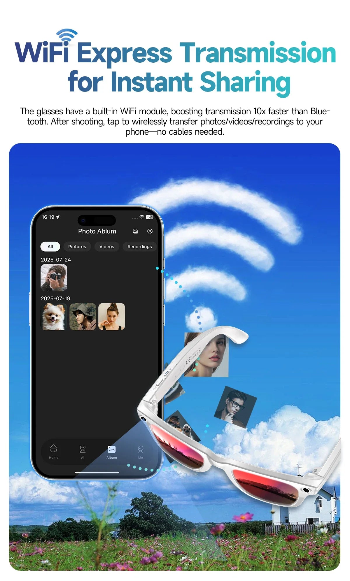 2025  Smart  Sunglasses ai smart glasses with Camera Video 8MP Translation  Bluetooth Call Music Play Men Women  Recording 100+