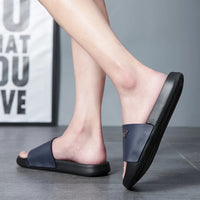 Men's Slippers Summer Non-Slip Casual Sandals Platform House Shoes Indoor Bathroom Slides Outdoor Casual Beach Shoes Flip-flop