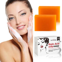 1/2PCs Kojic Acid Soap Body Facial Deep Cleaning Acne Blackhead Dark Spot Remover Soap Bars Oil Control Skin Brightening Soap