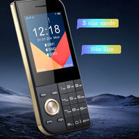 2025 New Push Button Mobile Phone 2.8' Three SIM 3SIM Bluetooth Flashlight MP3 Wireless FM Camera Vibration BigHorn CellPhone