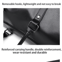 Retro New Short Trip Bag Large Capacity Sports Motorcycle Training Pu Waterproof Leisure Fitness Bag