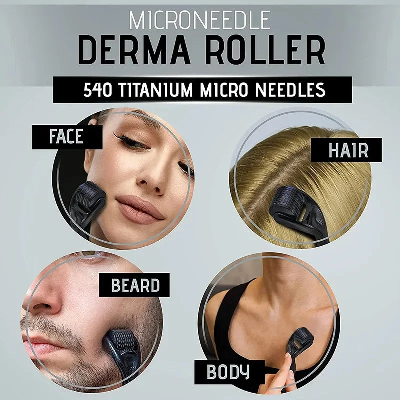 540 Derma Roller Skin Care Needle Micro Dermaroller Professional Derma Roller For Hair Growth Beard Growth Facial Beauty Roller