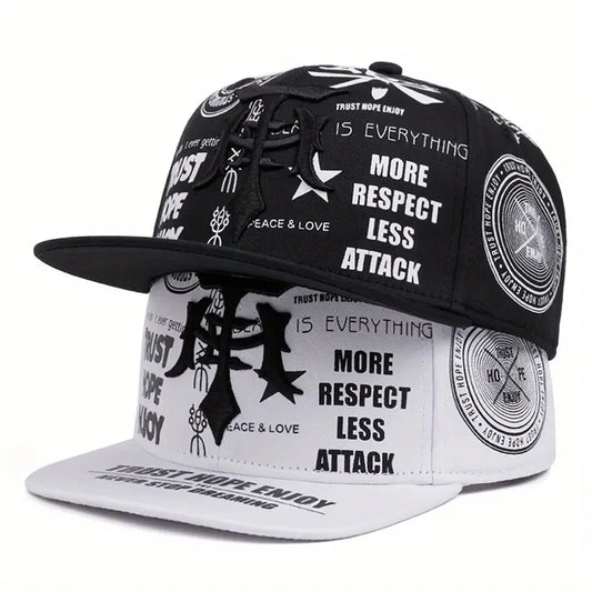 2025 Personalized New Dagger Graffiti Street Pop Hip Hop Hat Outdoor Sports Sunshade Hat Daily Commuter Flat Edge Baseball Hat