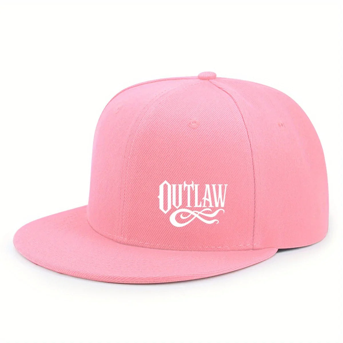 Unisex OUTLAW Printed Adjustable Baseball Cap  Men's and Women's Flat-brimmed Cap, Urban Street Style, Outdoor Activity Cap