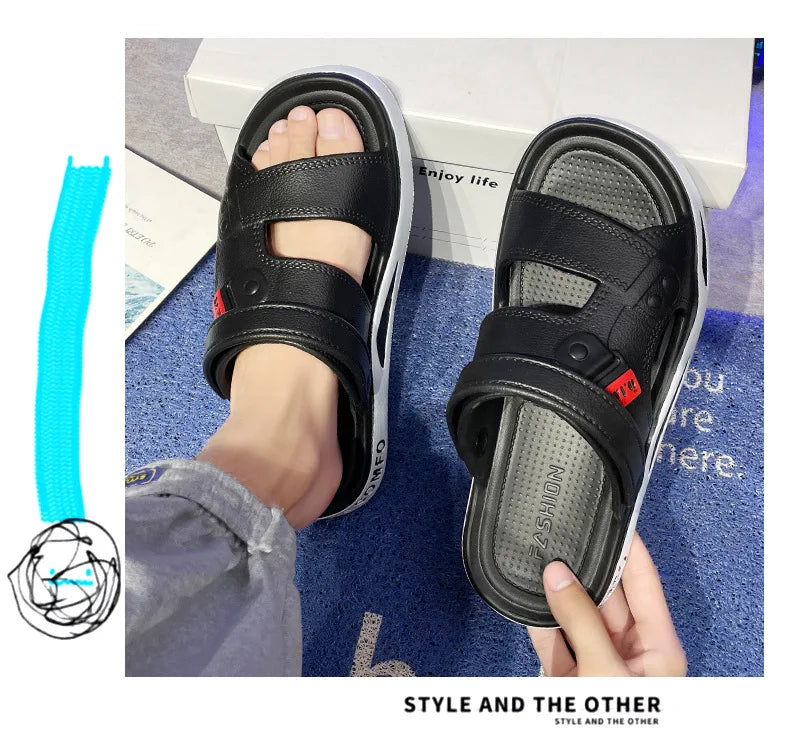Summer Eva Sandals for Men Fashion Slippers Indoor Lightweight Soft Anti-slip Flats Men's Sandals Outdoor Beach Open-toe Sandals
