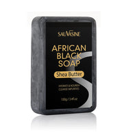 100g AFRICAN BLACK SOAP Shea Butter Bar Moisturizing Acne Treatment Cleanser for Clear Skin Care Deep Cleaning Glowing