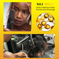 African Biotin Braid gel 100g Edges Control Twist Gel Tames Frizz & Edges Jojoba Oil Styling Braiding Gel Anti Hair Loss Wax，Loc