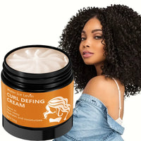 50g Black Castor Oil Curly Hair Styling Cream - Moisturizing Hair Styling Cream Suitable for Normal Hair, Men and Women, Easy to Use and Carry with Plant Formulas