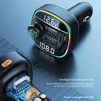 Bluetooth 5.0 FM Transmitter Handsfree Car Radio Modulator MP3 Player With 22.5W USB Super Quick Charge Adapter for Car