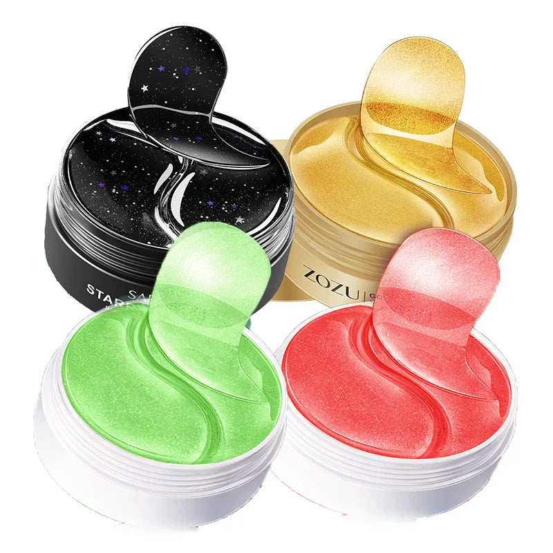 240pcs=120pairs Eye patches Hyaluron Acid & Gold & Seaweed & Black Pearl Hydrating Moisturizing Crystal Collagen Gel Eye Mask