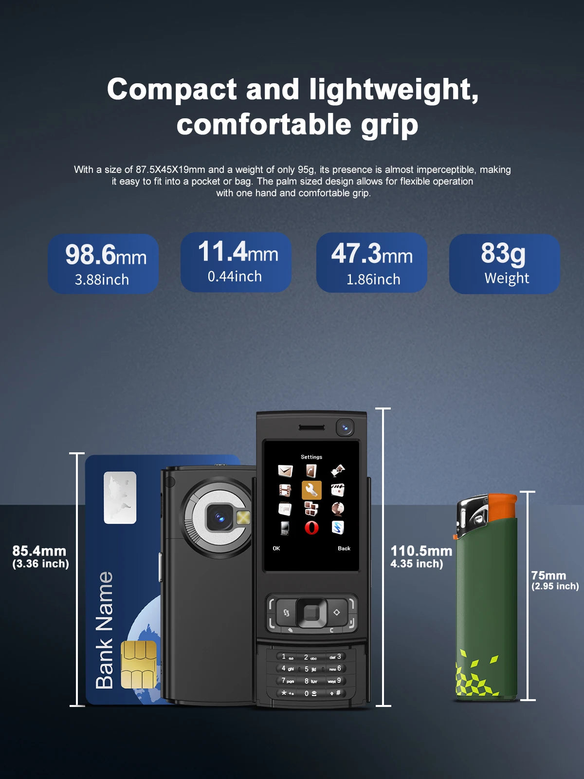 SERVO N95 PRO 2G GSM Slide Screen Mini Mobile Phone Magic Voice Call Recording MP3/MP4 Player Blacklist Small Cellphone FM Radio