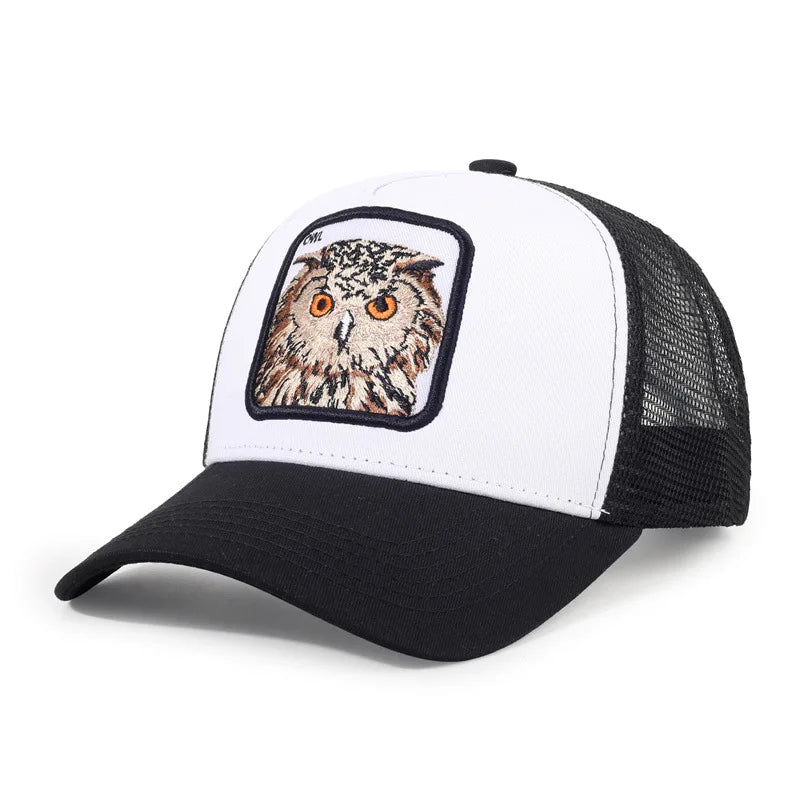 2025 New Design Animal Baseball Cap Good Quality Embroidery Fish Bird Turtle Visor Hats Sun Protection Mesh Hats