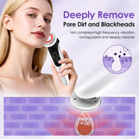 7 in 1 EMS Facial Massager with LED Light Vibration Hot Compress Skin Care Face Beauty Instrument Lifting Device Skincare