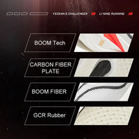 Li-Ning Men's FEIDIAN 5 CHALLENGER Racing Running Shoes SUPER BOOM Cushion CARBON-FIBER PLATE LiNing Competitive Sneaker ARMV001