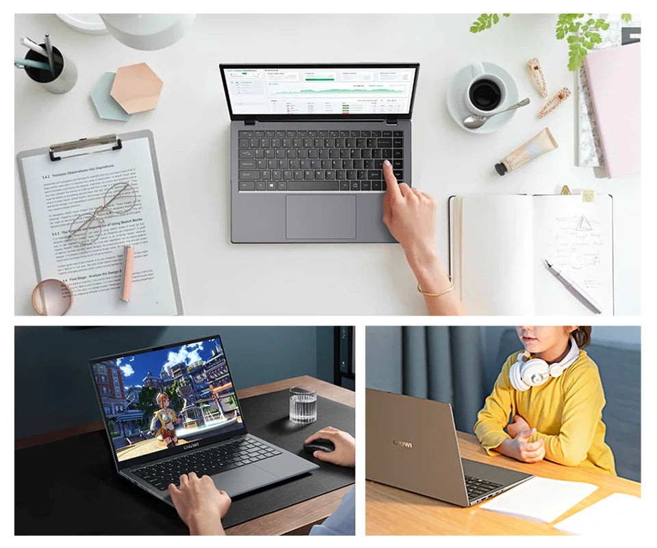 CHUWI 14.1-inch GemiBook XPro Laptop Intel N100/N150 Graphics 600 GPU Screen 8GB RAM 256GB SSD With Cooling Fan Windows 11