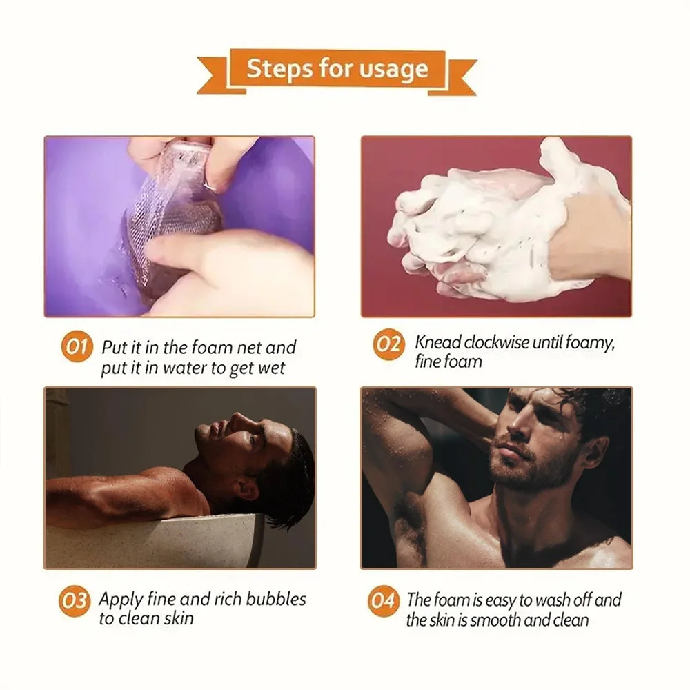 African Black Soap Acne Treatment Deep Cleaning Exfoliate Facial Moisturizing Skin Smoothing Face Soap for Skin Care