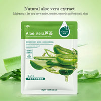 10pcs Natural Plant Facial Mask Moisturizing Oil Control Anti-Aging Fruit Aloe Korean Sheet Face Mask Beauty Skin Care Prodcuts
