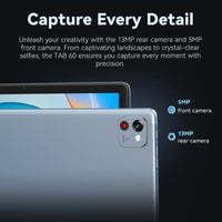 Cubot TAB 60, 2024 New Android Tablet, Octa-Core, 8GB RAM (4GB+4GB), 128GB ROM, 10.1-Inch HD+ Screen, 6000mAh, OTG, WiFi 6