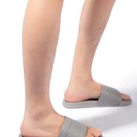 2024 New Summer Men's Solid Home Slides Casual Non Slip Open Toe Slides For Indoor Walking And Bathroom Shower