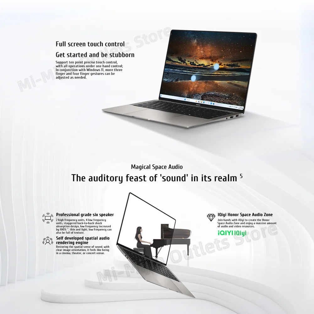 Honor MagicBook Art 14 Snapdragon Edition 1kg Ultra Thin Laptop X Elite 32G 1T 3.1K Eye Screen Notebook