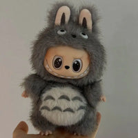 17cm For Labubu Replacement Clothes Plush Cute Totoro Baby Clothes Labubu Doll Pendant Clothes Standing Posture Baby Clothes