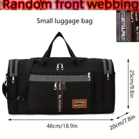 Large Capacity Multifunctional Nylon Luggage Bag Foldable Portable Travel Duffel for Men Business Trip Clothing Storage