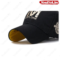 M letter Wolf Totem Embroidery Cotton Adjustable Hard Top Baseball Cap Sun Hat Trucker Caps Dad Hats