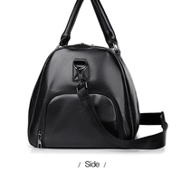 Retro New Short Trip Bag Large Capacity Sports Motorcycle Training Pu Waterproof Leisure Fitness Bag