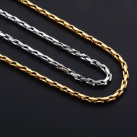 4.2mm Chic Stainless Steel Necklace Chunky Link Neck Chain for Men Women Hiphop Rock Punk Boy Choker Gold Color Metal Jewelry