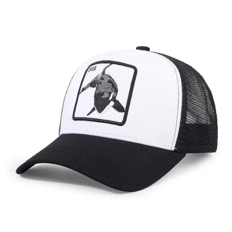 2025 New Design Animal Baseball Cap Good Quality Embroidery Fish Bird Turtle Visor Hats Sun Protection Mesh Hats