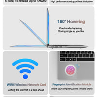 Gaming Laptop 16 Inch Intel Core I9-11900H 32 GB RAM 2TB SSD Fingerprint Unlock 8 Cores 16 Threads Wifi6 HD Camera DDR4 Computer