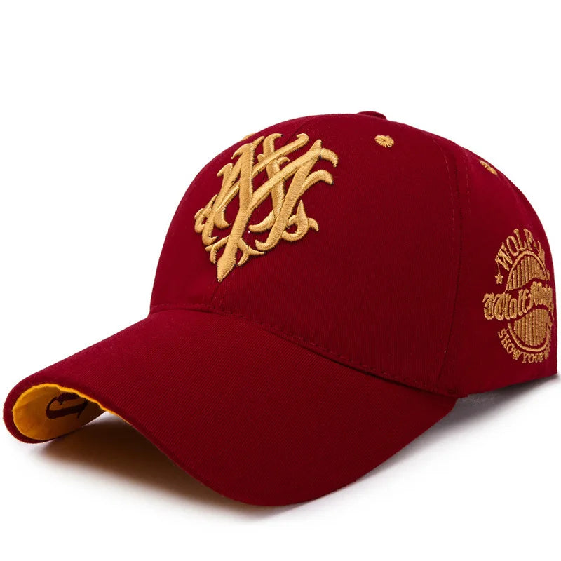 2025 New totem Flame Baseball Cap Men's women's European and American net red Cap Spring and Summer Sun Shading Smbroidered Hat