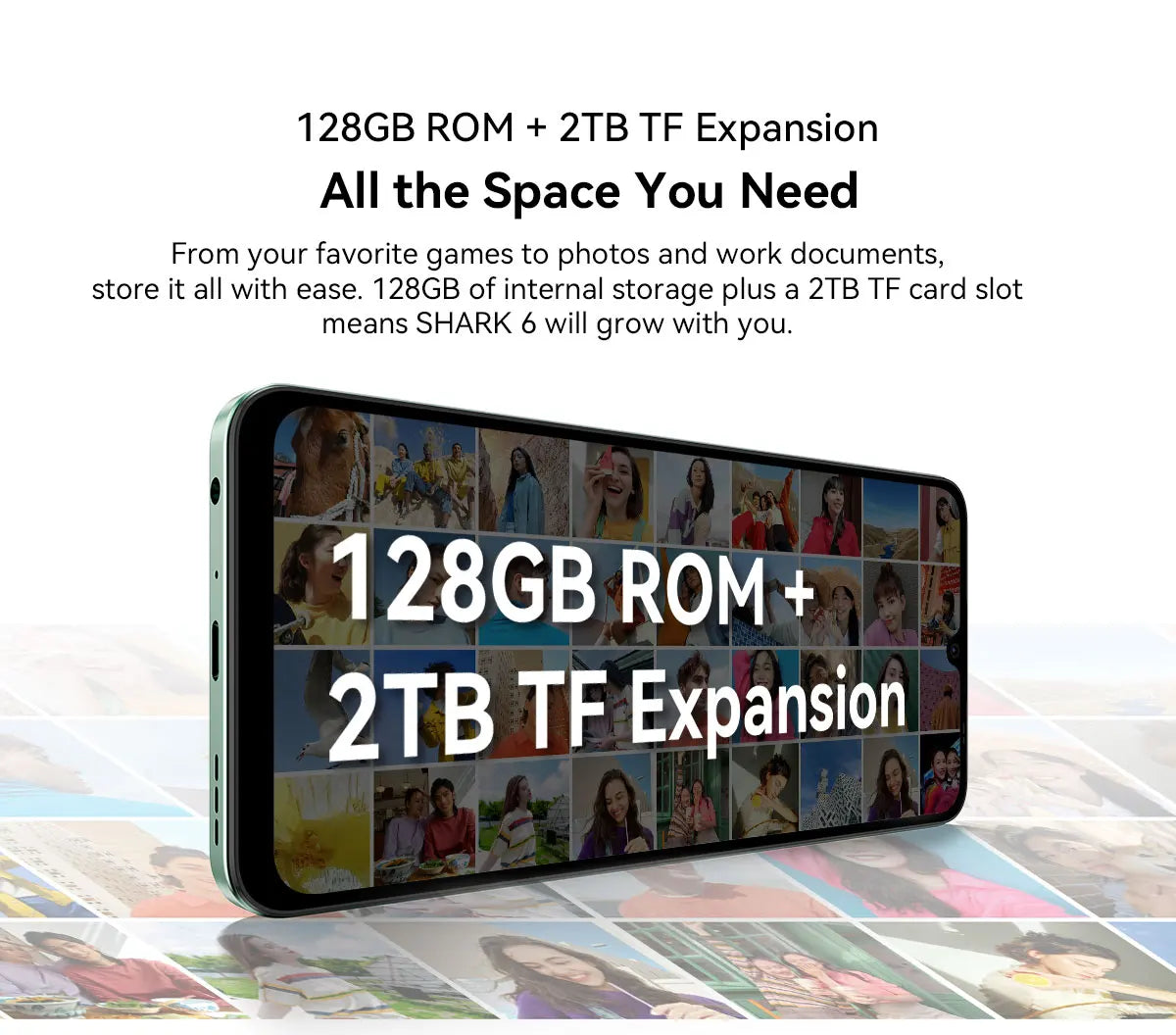 Blackview SHARK 6 AI Smartphone Android 15 Unisoc T8100 5G Mobile Phone 6.88'' Display 120Hz,  8+16GB RAM,128GB+2TB ROM, 5000mAh