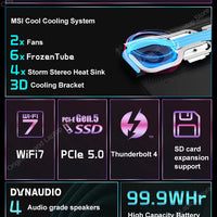 2024 MSI Raider GE68 HX Gaming Laptop 16 Inch 4K UHD 120Hz Mini LED Screen Notebook i9-14900HX 32GB 2TB RTX4080 Netbook Computer