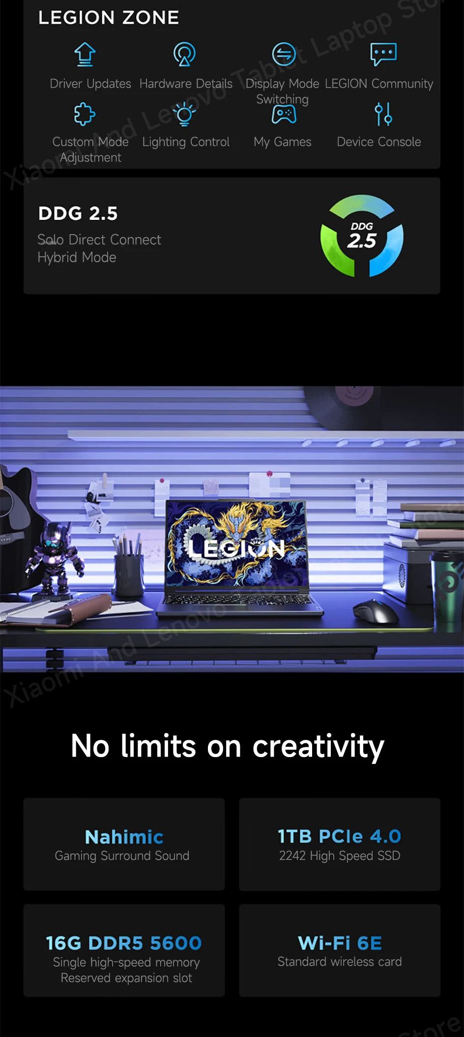 Lenovo Gaming laptop LEGION Y7000P 2024 notebook 16“ 2.5K 165HZ Screen i7-14650HX/14700HX 16G/32G RTX4060/RTX4070 computer PC