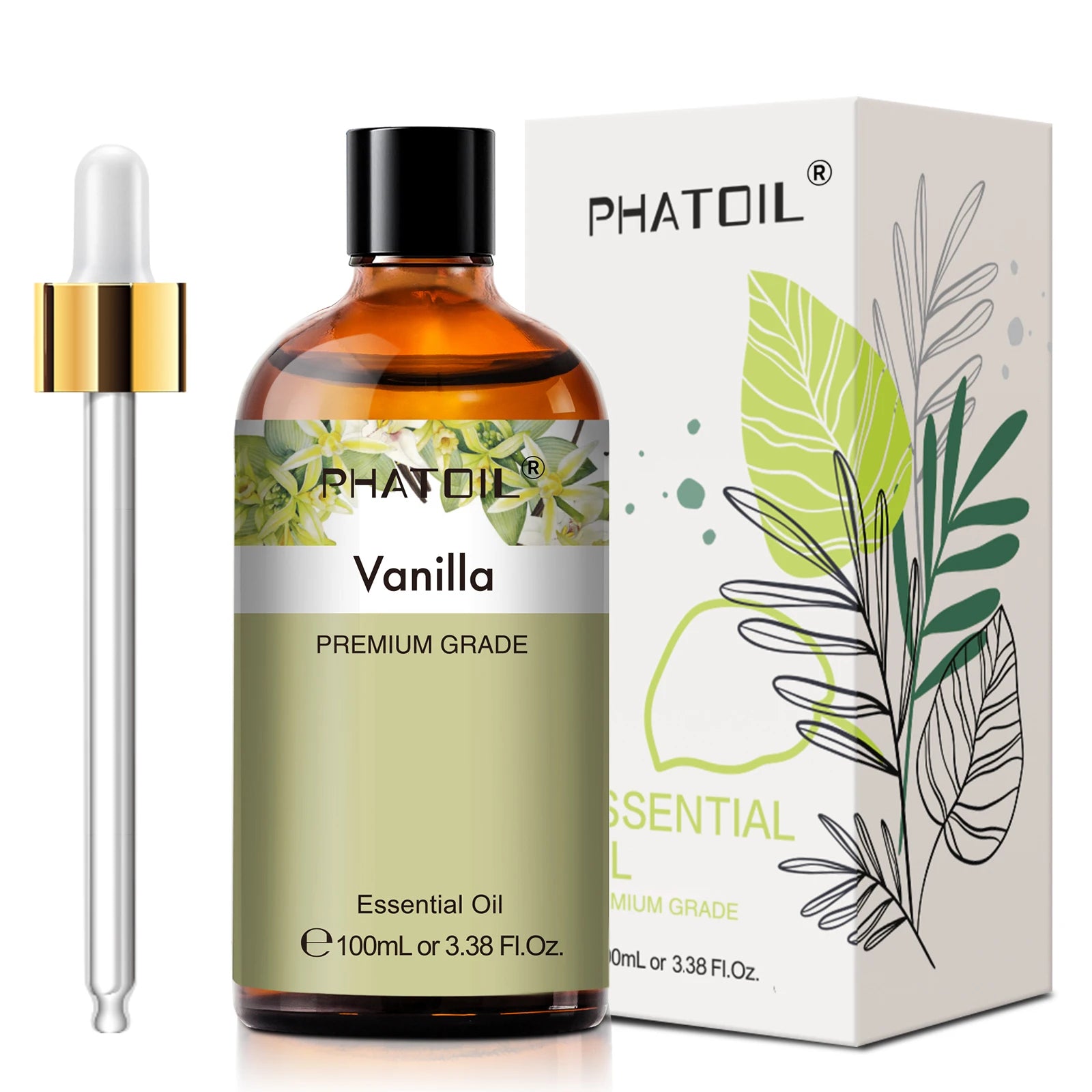 PHATOIL 100ml Natural Essential Oil For Skin Aromatherapy Lemongrass Eucalyptus Lavender  Peppermint Fragrance Essential Oils
