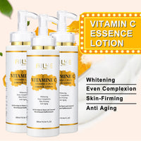 AILKE Vitamin C Skin Care Set, with Lightening Body Lotion, Even Skin Tone Face Cream, Whitening Serum, Brightening Soap