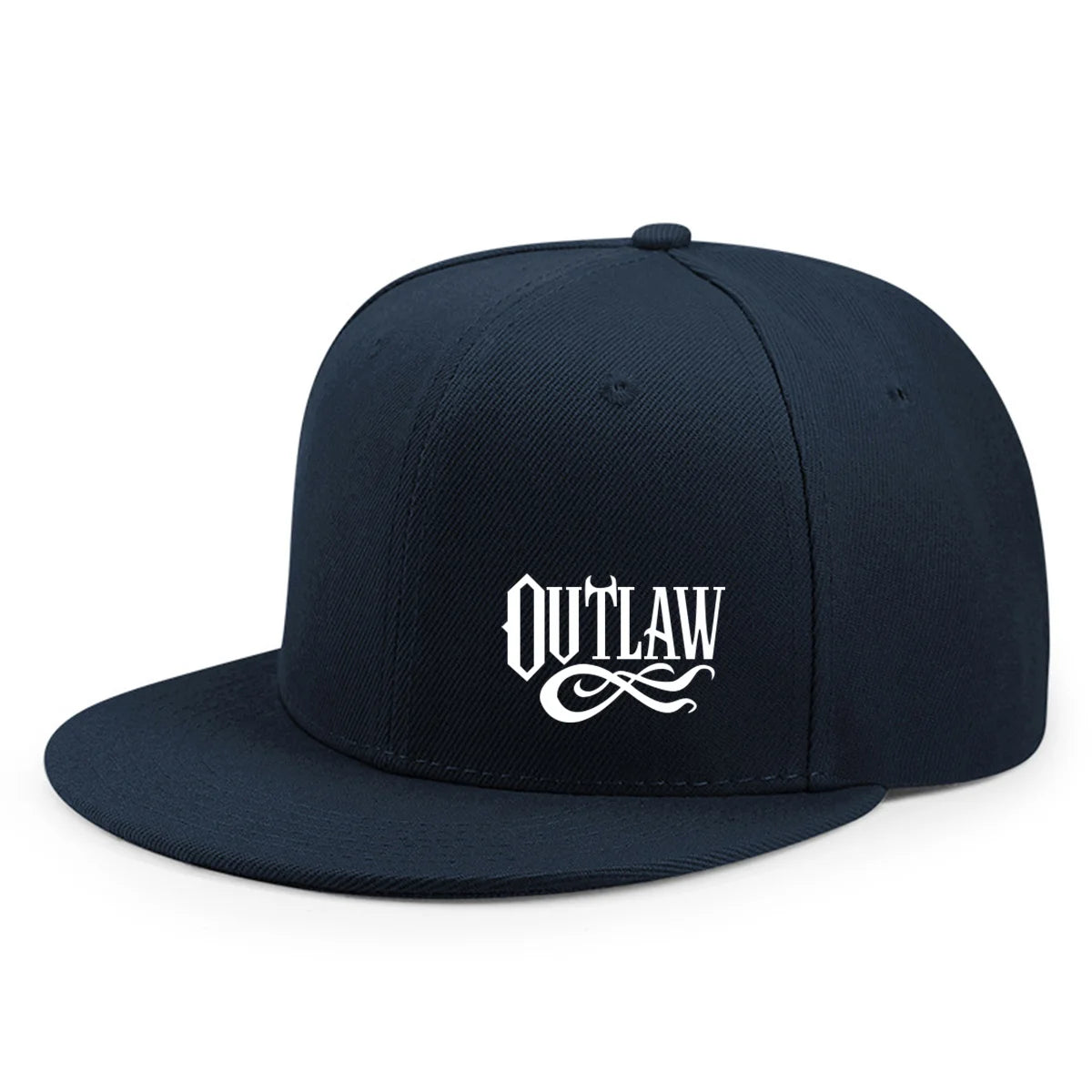Unisex OUTLAW Printed Adjustable Baseball Cap  Men's and Women's Flat-brimmed Cap, Urban Street Style, Outdoor Activity Cap