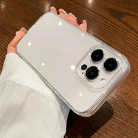 Luxury Shockproof Clear Bumper Cases For iPhone 16 15 14 13 12 11 Pro Max Plus Transparent Soft Acrylic Phone Cover Accessories