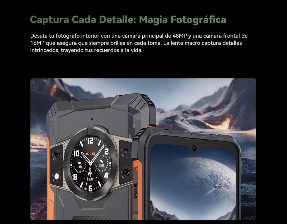 Cubot Kingkong Ace 2, Ultra-Thin and Robust Smartphone with Android 14, 16 Gb Ram (6 Gb + 10 Gb Expandable), 128 Gb Rom, 6.56 Inch and 90 Hz Screen, Nfc, 5100 Mah Battery, 4g Cell Phone