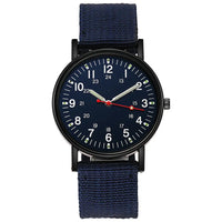 YIKAZE Fashion Men's Watches Luxury Military Men Quartz Watch Canvas Strap Luminous Hands Clock Sports Wristwatch for Man Male