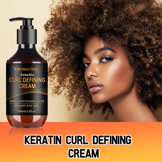 Keratin Curl Defining Cream 5 Seconds Repair Hair Soft Smooth Shiny Deep Moisturize Conditioner for Dry Damaged Hair All Hair