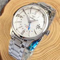 Tandorio 200M Water Resistant Dive NH34 GMT Cream Black Dial Automatic Watch Men Sapphire Polished Case Glass Back Montre hommes