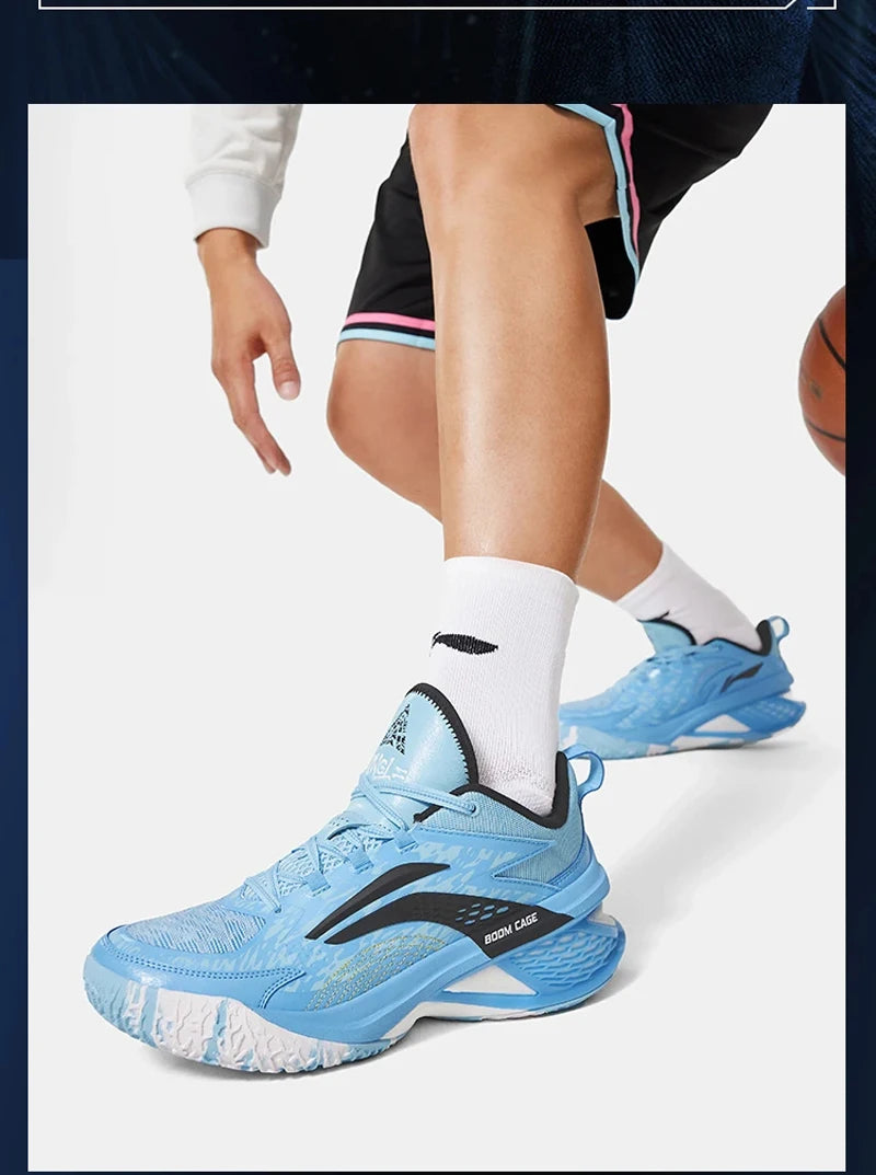 Li-Ning Men's POWER XI Professional Basketball Shoes BOOM Cushion LIGHT FOAM PLUS LiNing Competition Sneakers ABAU055