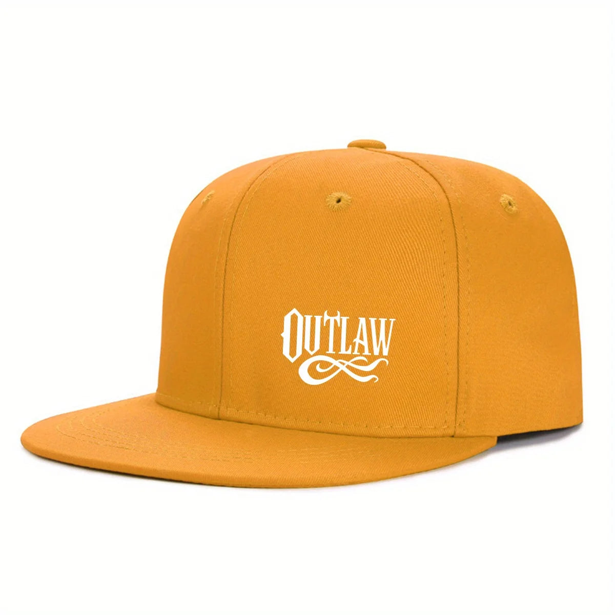 Unisex OUTLAW Printed Adjustable Baseball Cap  Men's and Women's Flat-brimmed Cap, Urban Street Style, Outdoor Activity Cap