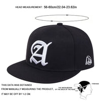 Unisex Personality A Letter Embroidery Hip-hop Hats Outdoor Adjustable Casual Baseball Caps Sunscreen Hat Sports Cap