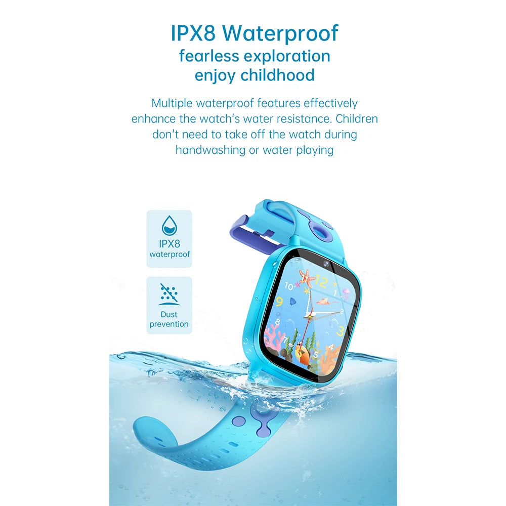 2025 New Smart Watch For Children HD Touch Screen Camera 26 Games Learn vocabulary Alarm Clock Calculator Birthday Gift Boy Girl